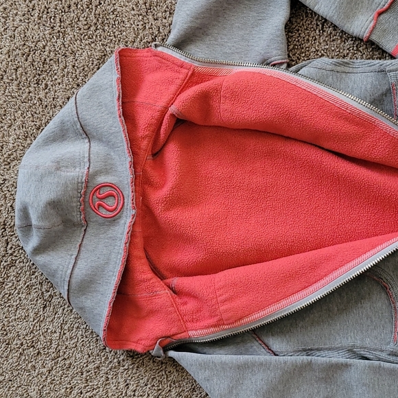 Lululemon gray pink scuba hoodie Size 6 - Picture 8 of 10